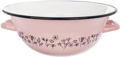 Produktbild von Orion Emaille-Schüssel Schale emailliert retro BLUMEN 26 cm