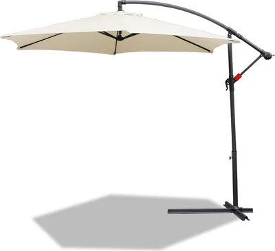 Produktbild von EINFEBEN Alu Sonnenschirm Terrassenschirm Wasserabweisende Gartenschirm mit Staender, Hoehenverstellbar,Klappbar, UV-Schutz 40+ Diverse Farben fuer Garten, Deck und Pool (? 300cm)