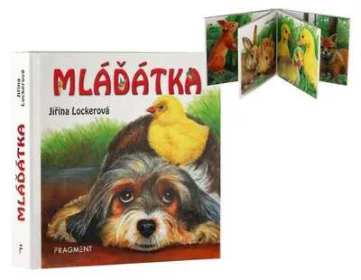 Obrázek produktu pro Knížka leporelo CZ text - Mláďatka 10,5x10cm 12m+