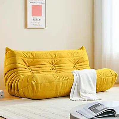 Produktbild von Sofa Liegesofa Couch Sessel sitz Wolke gelb 3er