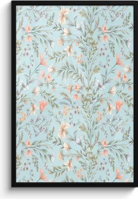 Produktbild von MuchoWow® MuchoWow® Gerahmtes Poster Blumen - Frühling - Blau 60x90 cm - Poster mit zchwarzem Bilderrahmen - Kunst