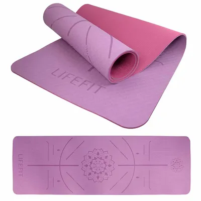 Zdjęcie produktu dla LIFEFIT® YOGA MAT RELAX DUO, 183x58x0,6cm, bordowy