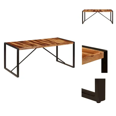 Zdjęcie produktu dla vidaXL Stół do jadalni 180 x 90 x 75 cm lite drewno - Stoły do jadalni