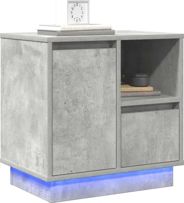 Zdjęcie produktu dla vidaXL Stolik nocny betonowy szary 50 x 34,5 x 50 cm materiał drewnopochodny