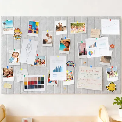 Productafbeelding van Omgoods - Groot Zelfklevend Viltbord, Decoratieve Memo Board, 90 x 60 cm met 50 Pushpins