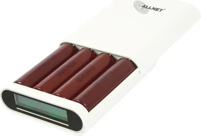 Produktbild von ALLNET Powerbank 18650 4er-Gehäuse""weiss"" ALL-PB104 - Batterie - Micro (AAA)
