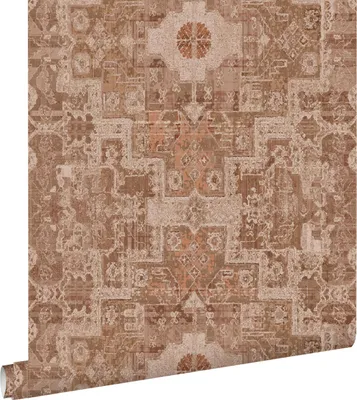 Productafbeelding van ESTAhome behang oosters kelim tapijt vergrijsd bruin 50 x 900 cm