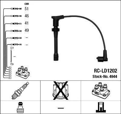Produktbild von NGK 4944 Zündkabelsatz Zündleitungssatz für LADA 110 (2110) 111 Kombi 112 Schrägheck