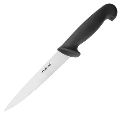 Filetiermesser 16 cm, schwarz, RVS-Klinge, spülmaschinengeeignet