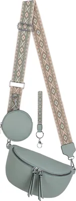 Produktbild von Umhängetasche (BBL-53167) Bauchtasche Crossbody-Bag Kunstleder Italy-Design L.GREEN
