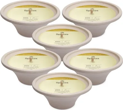 Produktbild von Spaas Citronella Outdoor-Kerze im Terrakotta-Schale Ø18cm - ca. 9Std. - 6 Kerzen