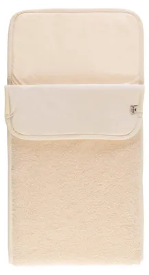 Produktbild von Fußsack Cotto Natur aus 100% Wolle, 45 x 85 cm, aufzippbar und atmungsaktiv