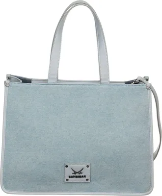 Produktbild von Sansibar Handtasche Umhängetasche Tote Bag Jeans hellblau