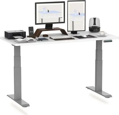 Produktbild von FLEXISPOT Schreibtisch PREMIUM E6 Höhenverstellbarer Schreibtisch, Dual-Motor, 3-Fach-Teleskop,140x80cm