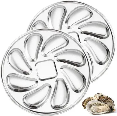 Produktbild von Famanu Osterset Edelstahl - Set von 2 mit Osterschale und Meeresfrüchteplatten