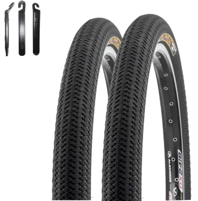 Immagine prodotto di 2 pneumatici per bicicletta Kenda Kiniption K-1016, misura 20 x 2,10 (54-406), colore nero, inclusi levagomme