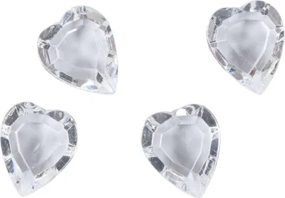 Produktbild von Brillant-Herzen 23mm, ca. 30 Stück. Diamantherzen 100ml. Natur