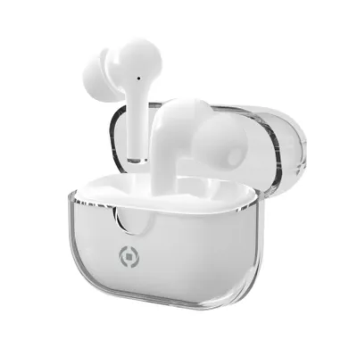 Zdjęcie produktu dla Celly CLEAR, True Wireless Stereo (TWS), Połączenia/muzyka, 20 - 20000 Hz, 33 g, Słuchawki, Biały