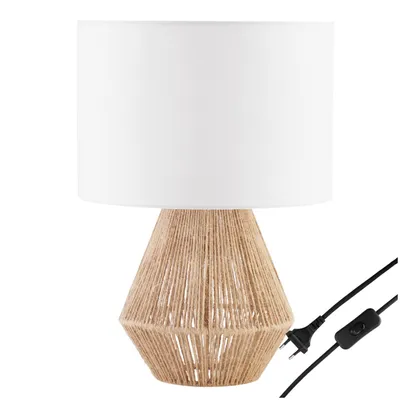 Produktbild von tectake® Tischleuchte Lignea Lux Boho-Stil, blendfreies Licht, 60 W 32 x 45 cm