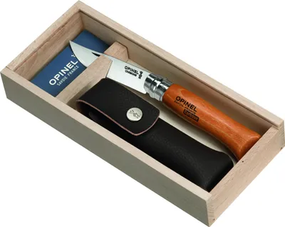 Produktbild von Opinel Taschenmesser No. 08 in Holzbox inkl. Kunstlederetui