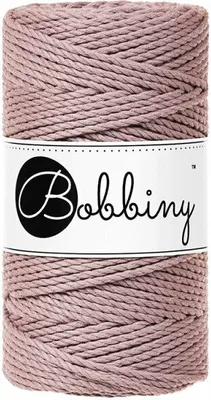 Produktbild von Bobbiny 3PLY Macramé Rope 3 mm 100 m Mauve Schnur