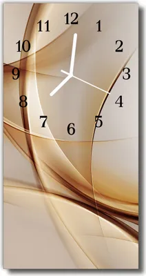 Produktbild von Tulup Glasuhr Wanduhr Küchenuhr Echt-Glas 30x60 Abstrakt Beige