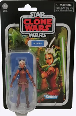 A Star Wars The Clone Wars Ahsoka Tano action figure in its original packaging.