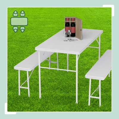 Image de Ensemble de tentes à bière pliables 3 pièces