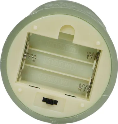 Image de Bougie LED cire véritable avec minuterie mèche vacillante Jade vert hauteur 15cm