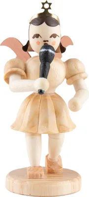 Produktbild von Kurzrockengel mit Mikrophon, natur (6,6cm) von Blank Kunsthandwerk
