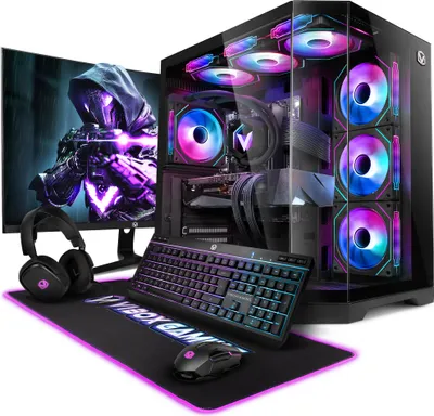 Produktbild von Vibox Gaming PC Set Komplett - Monitor 27 Zoll - AMD Ryzen 7 9800X3D 5,0 GHz - Nvidia RTX 5080 16 GB - 32 GB 5600MHz DDR5 RAM - 1 TB NVMe SSD - Windows 11 - WiFi