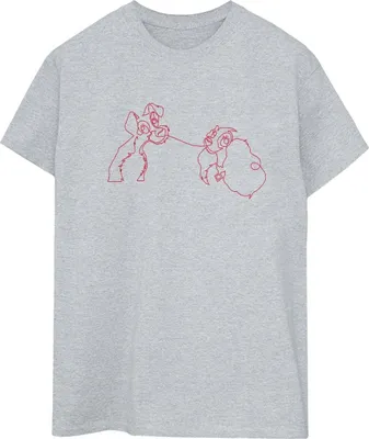 Produktbild von Disney - "Lady And The Tramp" T-Shirt für Damen BI49455 (M) (Grau)