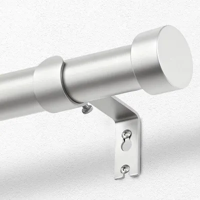 Productafbeelding van KAMANINA Zilver Gordijnroede, 25 mm Verstelbare Gordijnstangen 80-148 cm