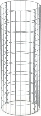 Obrázok produktu pre ECD Nemecko Gabionový stĺpikový kôš Ø 35x100cm, okrúhly, pozinkovaná oceľ, veľkosť oka 5x10cm, hrúbka drôtu 4mm, odolný voči poveternostným vplyvom