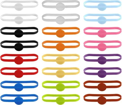 Image de Lot de 24 marqueurs en verre réutilisables, flexibles, colorés, parfaits pour les verres à vin, les verres et les bouteilles