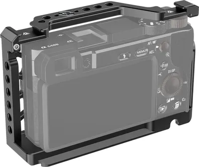 Produktbild von Poyinco Kamerakaefig, Kamera-Videokaefig mit Kaltschuhhalterung, 1/4 Zoll und 3/8 Zoll Gewinde, Aluminiumlegierung, Ersatz fuer Sony A6500/A6400/A6300/A6100/A6000