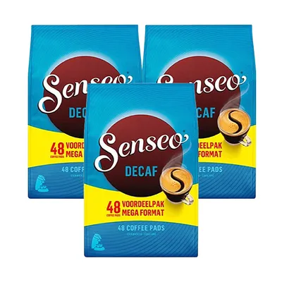 Produktbild von Senseo - Koffeinfreie Pads - 3 Beutel x 48 Pads