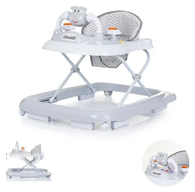 Zdjęcie produktu dla Chodzik Chipolino Little Cow Wheels Stopper Regulowana wysokość Muzyka Jasnoszary