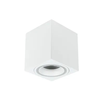Produktbild von Deckenaufbauleuchte Deckenspot Aufbaustrahler HALIS SQ eckig weiß GU10 EDO777332 EDO