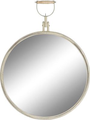 Wandspiegel dkd home decor 59 x 3 x 78 cm Glas Metall white  vintage