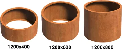 Produktbild von Adezz Circum ohne Boden Pflanzgefäß aus Corten-Stahl Pflanzkübel Blumentopf