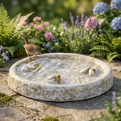 Produktbild von Vogeltränke Vogelbad Wasserstelle Vogelbecken Gelb