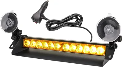 Produktbild von LED Warnleuchte 12LED Front - 9 Blinkende Stroboskop-Modi Blitzleuchte, IP66 Waterproof Rundumleuchte Auto Lampe für Truck Traktor spezielle gefahren, 12V-24V (Gelb)