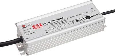 Produktbild von MEANWELL HVGC-65-350B, AC-DC LED-Installationsnetzteil, Metallgehäuse, IP67 65,1W 18-186V 350mA CC dimmbar