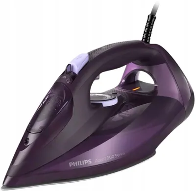 Zdjęcie produktu dla Philips 7000 series DST7051/30 Żelazko parowe HV ciemnofioletowe, Żelazko parowe, Stopa SteamGlide Elite, 2 m, 250 g/min, Fioletowy, 50 g/min