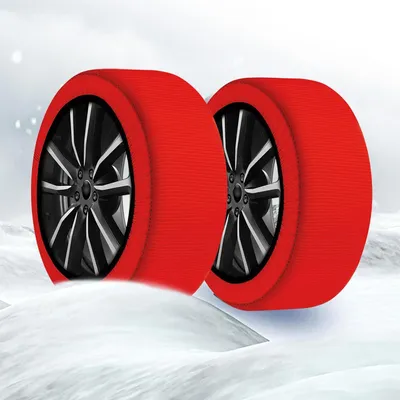Productafbeelding van XL Sneeuwsokken voor de auto, getest en antislip, voor grote banden, snelle montage in 2 minuten, zeer duurzaam technisch weefsel