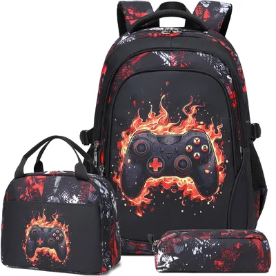 Imagen del producto de Set de mochila infantil que incluye una lonchera y un estuche para lápices