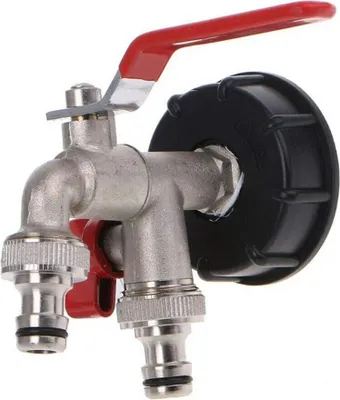 Produktbild von Abflussventil mit Doppelventilen, 1/2 Zoll, 60mm Einlass