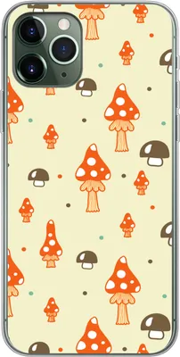 Produktbild von MuchoWow® Handyhülle Schutzhülle Hülle für Telefoonhoesje iPhone 11 Pro Muster - Pilz - Orange Silikon Softcase Handy Hülle - Handy