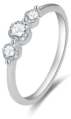 Immagine prodotto di Anello di fidanzamento fine con zirconi AGG466, 56 mm